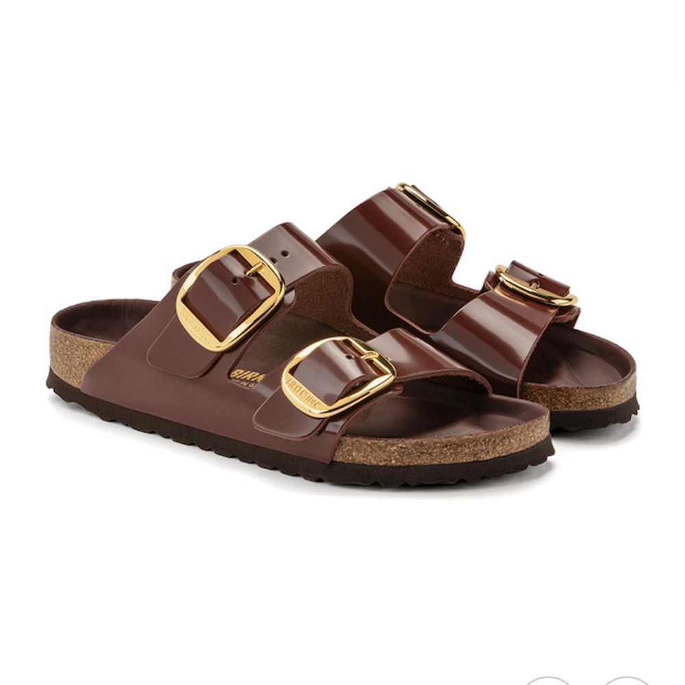 Womens Birkenstock Arizona Big Buckle Chocolate Brown Sandal Shoe Size 37